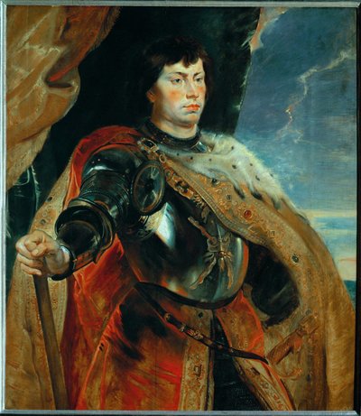 Burgonyalı Cesur Charles, 1618 civarı (meşe ağacı üzerine resim) by Peter Paul Rubens