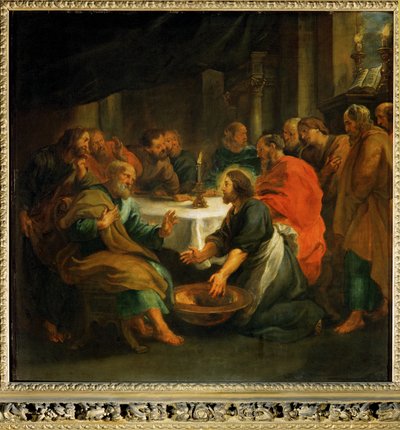İsa elçilerin ayaklarını yıkıyor by Peter Paul Rubens