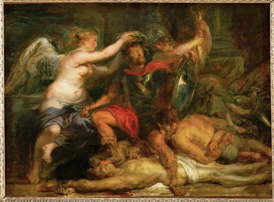 Muzafferin taç giyme töreni, 1630 civarı (meşe ağacı üzerine boyama) by Peter Paul Rubens