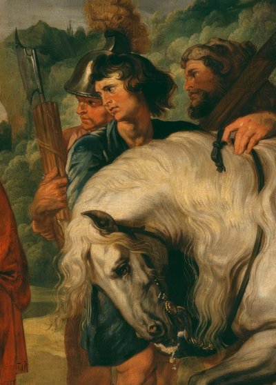 Decius Mus kaderine boyun eğer. by Peter Paul Rubens