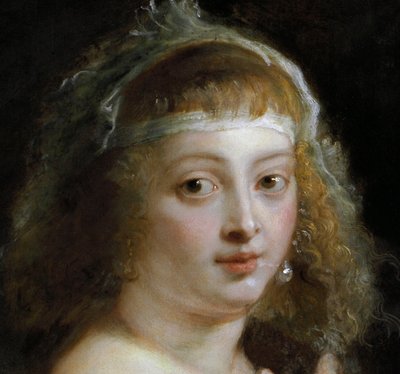 Kürk Cübbeli Helene Fourment Detayı by Peter Paul Rubens