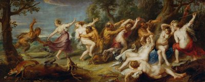 Diana ve satirler tarafından keşfedilen perileri, c.1635 (tuval üzerine resim) by Peter Paul Rubens