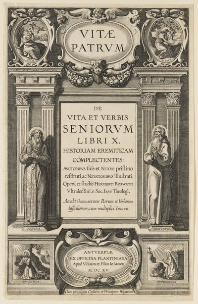 Theodor Galle tarafından oyulmuş, Heribert Rosweyde