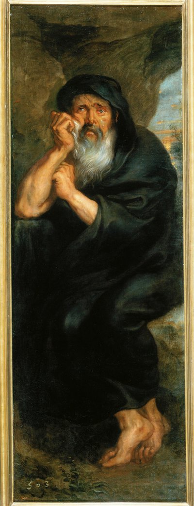 Heraklith, Yunan filozof (tuval üzerine resim) by Peter Paul Rubens