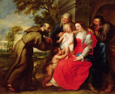Aziz Francis ile Kutsal Aile, c.1625 by Peter Paul Rubens