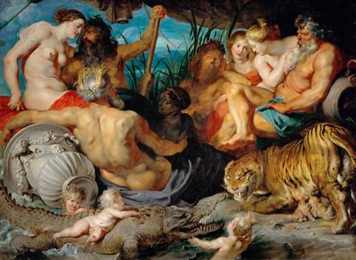 Cennetin Dört Nehri (Dört Kıta) - Cennetin Dört Nehri (Dört Kıta) - Pieter Paul Rubens (1577-1640). Tuval üzerine yağlı boya, c. 1615. Boyutlar: 208x283 cm. Sanat Tarihi Müzesi, Viyana by Peter Paul Rubens