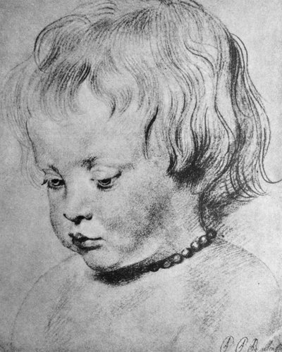 Nicolaas Rubens mercan kolye takıyor by Peter Paul Rubens