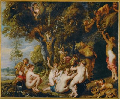 Nymphs and Satyrs (tuval üzerine resim) by Peter Paul Rubens