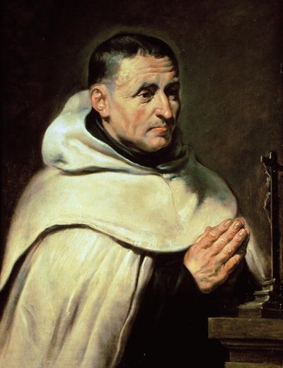Önceden bir Karmelit portresi (ahşap üzerine yağ) by Peter Paul Rubens