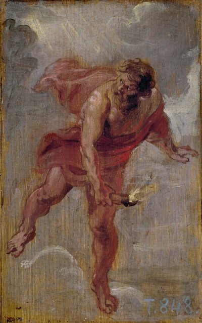 Promethee - Prometheus - Rubens, Pieter Paul (1577-1640) - yaklaşık 1636 - Ahşap üzerine yağlı boya - 25,7x16,6 - Prado Müzesi, Madrid by Peter Paul Rubens