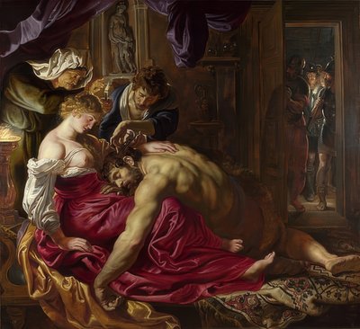 Samson ve Delilah. 1609-10 civarında by Peter Paul Rubens