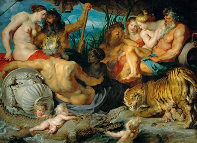Dört Kıta, c.1615 (tuval üzerine yağlıboya) by Peter Paul Rubens