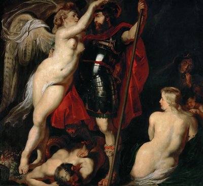 Erdem Kahramanı Mars, Zafer Tanrıçası tarafından süslenmiştir, yaklaşık 1616. by Peter Paul Rubens