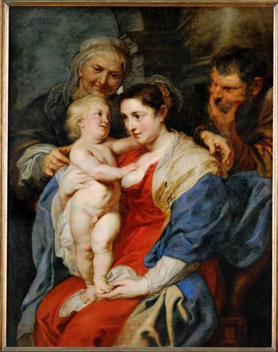 Aziz Anne ile Kutsal Aile (tuval üzerine resim) by Peter Paul Rubens