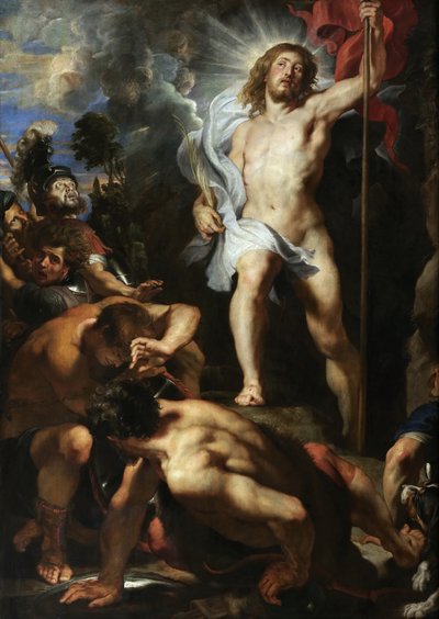İsa merkez panelinin Dirilişi, 1611-1612. by Peter Paul Rubens