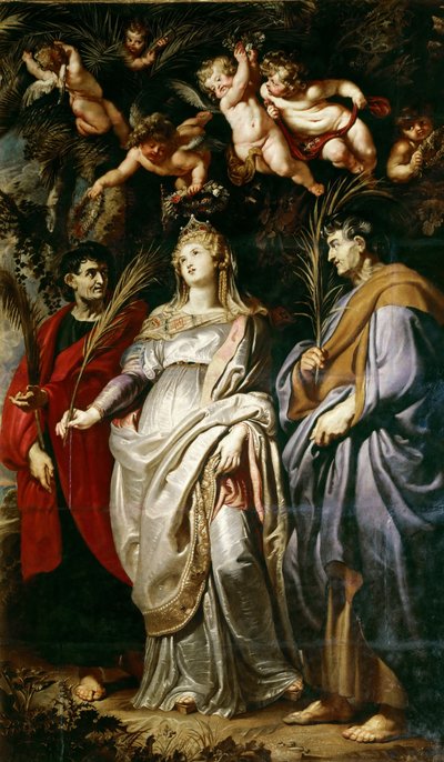 Aziz Domitilla, Nereus ve Achilleus, 1608. by Peter Paul Rubens