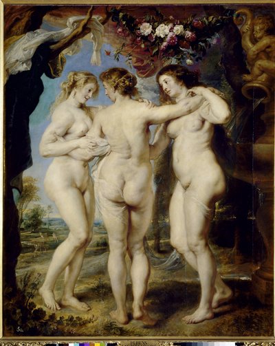 Üç Güzeller - tuval üzerine yağlı boya by Peter Paul Rubens