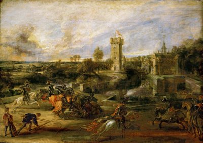 Turnuva (ahşap üzerine yağlıboya) by Peter Paul Rubens