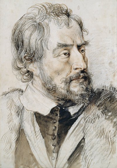 Thomas Howard (1585-1646) 2. Arundel Kontu (kalem, tükenmez kalem ve mürekkep ve kağıt üzerinde yıkama) by Peter Paul Rubens