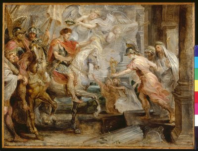 Konstantin'in Roma'ya Muzaffer Girişi (ahşap üzerine yağlıboya) by Peter Paul Rubens