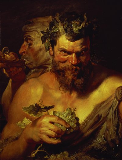 İki Satyr (panelde yağ) by Peter Paul Rubens