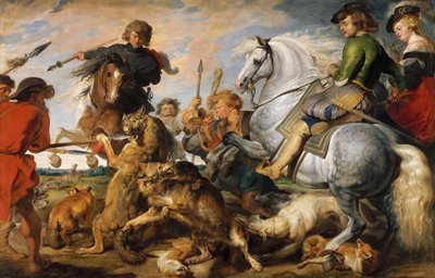 Kurt ve Tilki Avı, ca. 1616. by Peter Paul Rubens