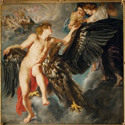 Zeus ve Ganymede (tuval üzerine yağlıboya) by Peter Paul Rubens