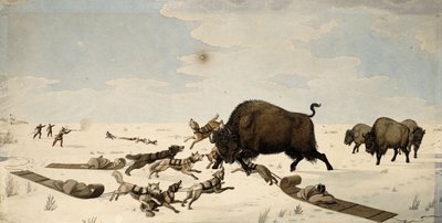 Bufalo Avı, c.1822-1824 by Peter Rindisbacher
