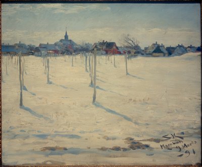 Hornbaek im Kış by Peder Severin Krøyer