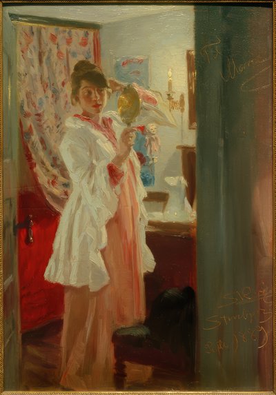 İç mekan. sanatçının karısı by Peder Severin Krøyer