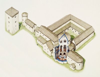 Geç Sakson kilisesi, St Augustine Manastırı, Canterbury, Kent, 20. yüzyılın sonları veya 21. yüzyılın başlarında by Peter Urmston