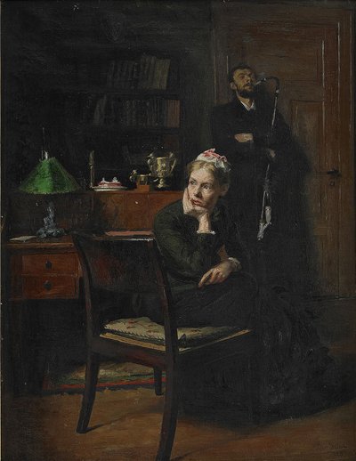 İç Mekanda Aile Sahnesi, 1885 by Peter Vilhelm Ilsted