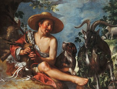 Tepede Bir Çoban Borusu, Yakınlarda Bir Köpek ve Sürüsü, by Peter Wtewael