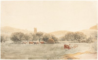Glastonbury yakınlarındaki Sığırlı Bir Çayır by Peter de Wint