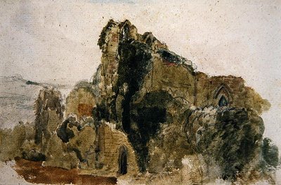Yıkılmış Bir Manastır (kağıt üzerine suluboya) by Peter de Wint
