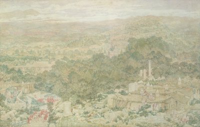 Bolton Manastırı (kalem ve mürekkep ve sulu boya) by Peter de Wint