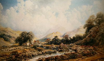 Brougham Mill (kağıt üzerine sulu boya) by Peter de Wint