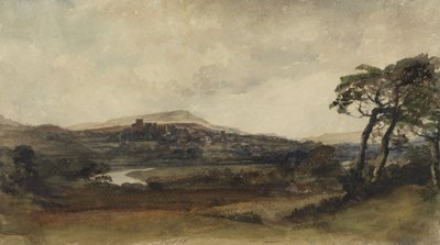 Middleham, Yorkshire (grafit üzerine sulu boya, kağıt üzerine gövde rengi) by Peter de Wint