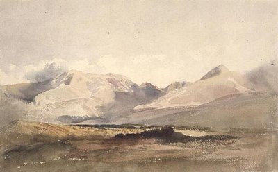 PD.135-1950 Dağ sahnesi, Westmorland (suluboya) by Peter de Wint