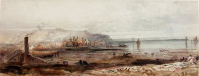 Bir Liman Görünümü, yaklaşık 1830-1840 (Suluboya) by Peter de Wint