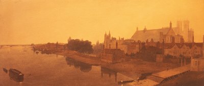 Westminster Manastırı ve Salonu ve Parlamentonun Eski Evleri by Peter de Wint