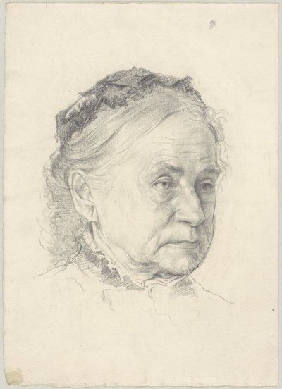 Sanatçının annesinin portresi by Peter von Halm