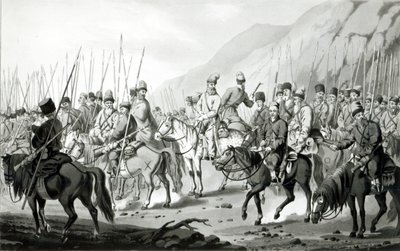 Yürüyüş Düzeninde Rus Kazaklarının Farklı Kabileleri, 1813 by Peter von Hess