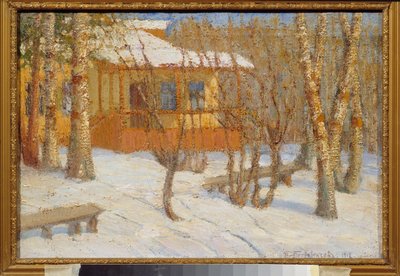 Don ve güneş. Pyotr Ivanovich Petrovichev'in (Pyotr Petrovichev) (1874-1947) tablosu, tuval üzerine yağlı boya by Petr Ivanovic Petrovichev