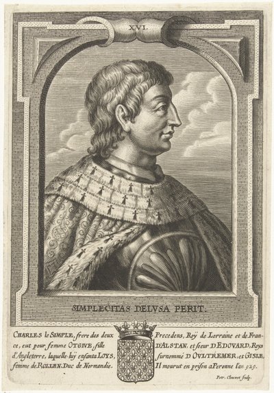 Fransa Kralı III. Charles (879-929) by Petrus Clouwet