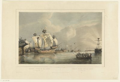 Gouwe'de deniz savaşı, 1304 Gouwe'de deniz savaşı 11 Ağustos 1304 / Combat donanma sur la Goude 11 Aout 1304 (nesnedeki başlık) by Petrus Johannes Schotel