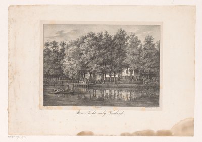Breevecht kır mülkünün görünümü Vreeland yakınlarındaki Bree-Vecht (nesnedeki başlık) Vecht Nehri manzarası (dizi başlığı) by Petrus Josephus Lutgers
