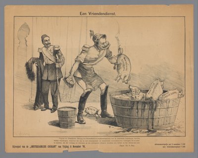 Bir Dostluk (nesne üzerindeki başlık) by Petrus van Geldorp