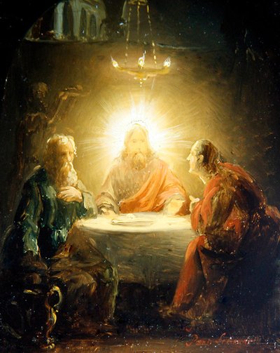 Mesih kırma Ekmek (panelde yağ) by Petrus van Schendel