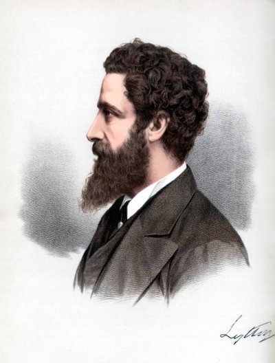 Robert Bulwer-Lytton, 1. Lytton Kontu, İngiliz şair ve devlet adamı, c1890. by Petter and Galpin Cassell